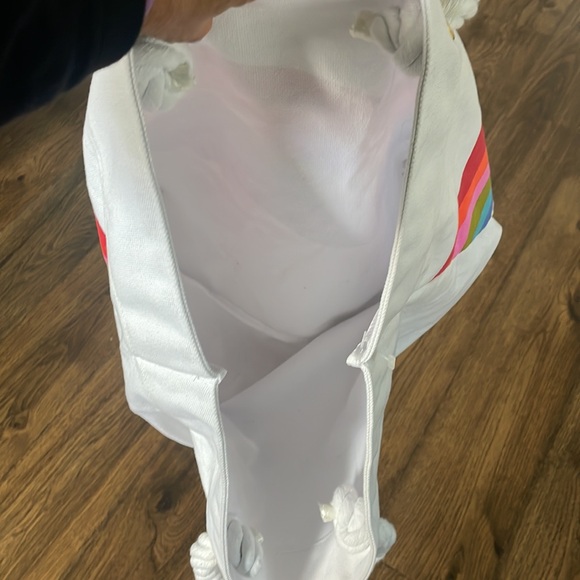 NWT Trina Turk Rope Handled Canvas Tote Beach Bag - Picture 5 of 6